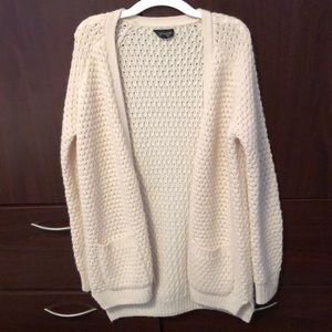 Top shop white button cardigan